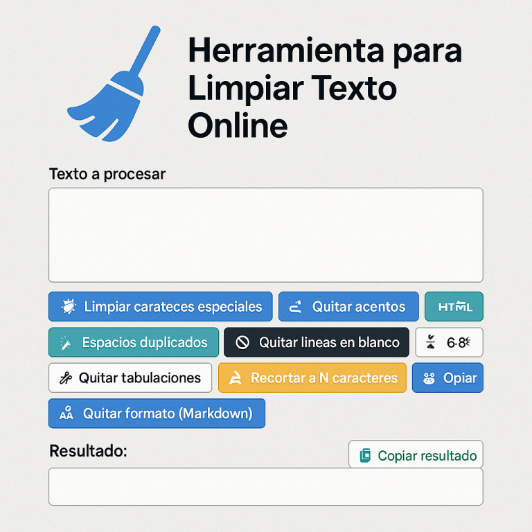 🧹 Herramienta para Limpiar Texto Online: Elimina Caracteres Especiales, Emojis y Más