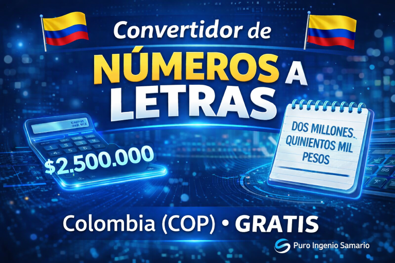 🧮 Convertidor de números a letras online en Colombia (Gratis)