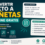 Convertir texto a viñetas online gratis