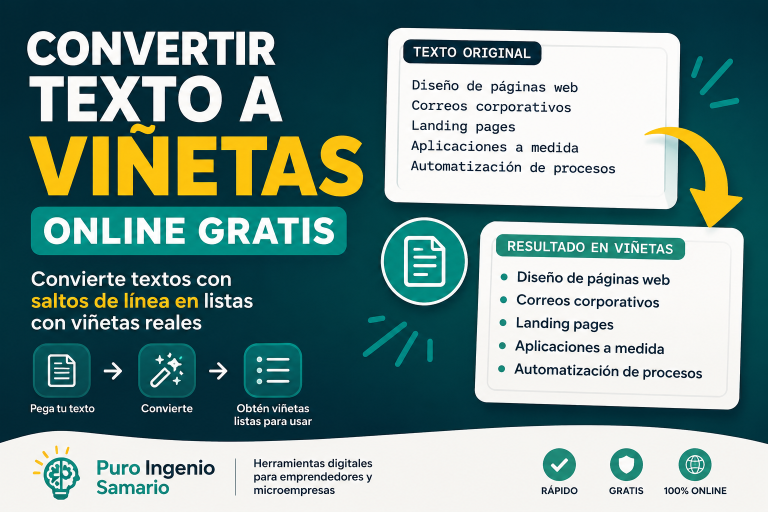 Convertir texto a viñetas online gratis