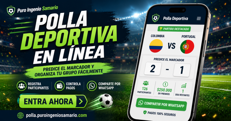 Polla deportiva en línea: una aplicación sencilla para predecir marcadores y organizar apuestas entre amigos