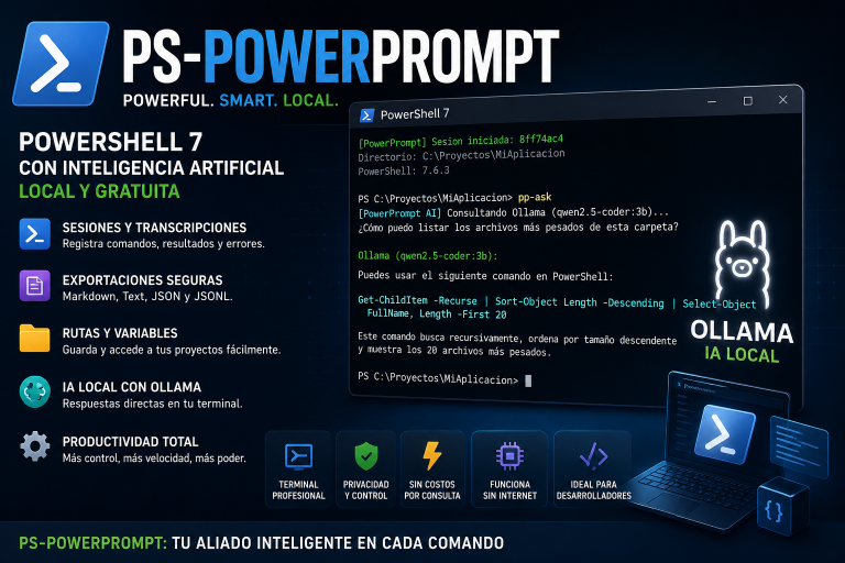 PS-PowerPrompt: convierte PowerShell en una terminal inteligente con IA local