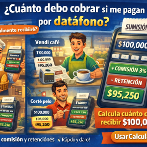¿Cuánto debo cobrar si me pagan con datáfono en Colombia? (Calculadora Gratis)