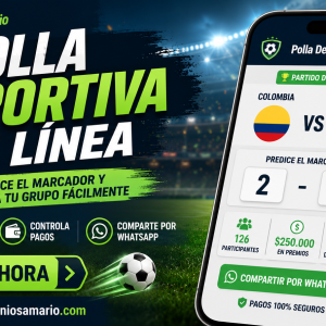 Polla deportiva en línea: una aplicación sencilla para predecir marcadores y organizar apuestas entre amigos